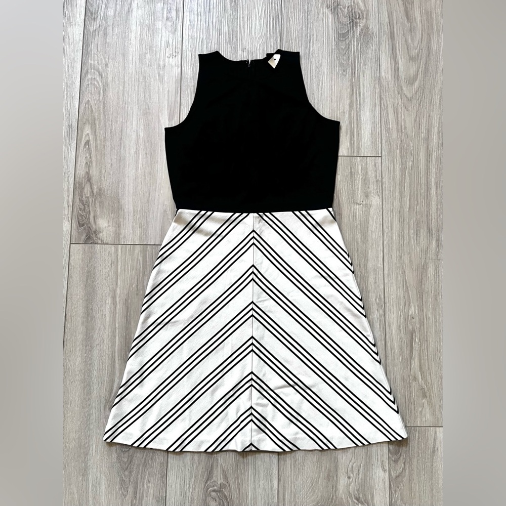 (NWT) Ann Taylor Black and White Striped Dress